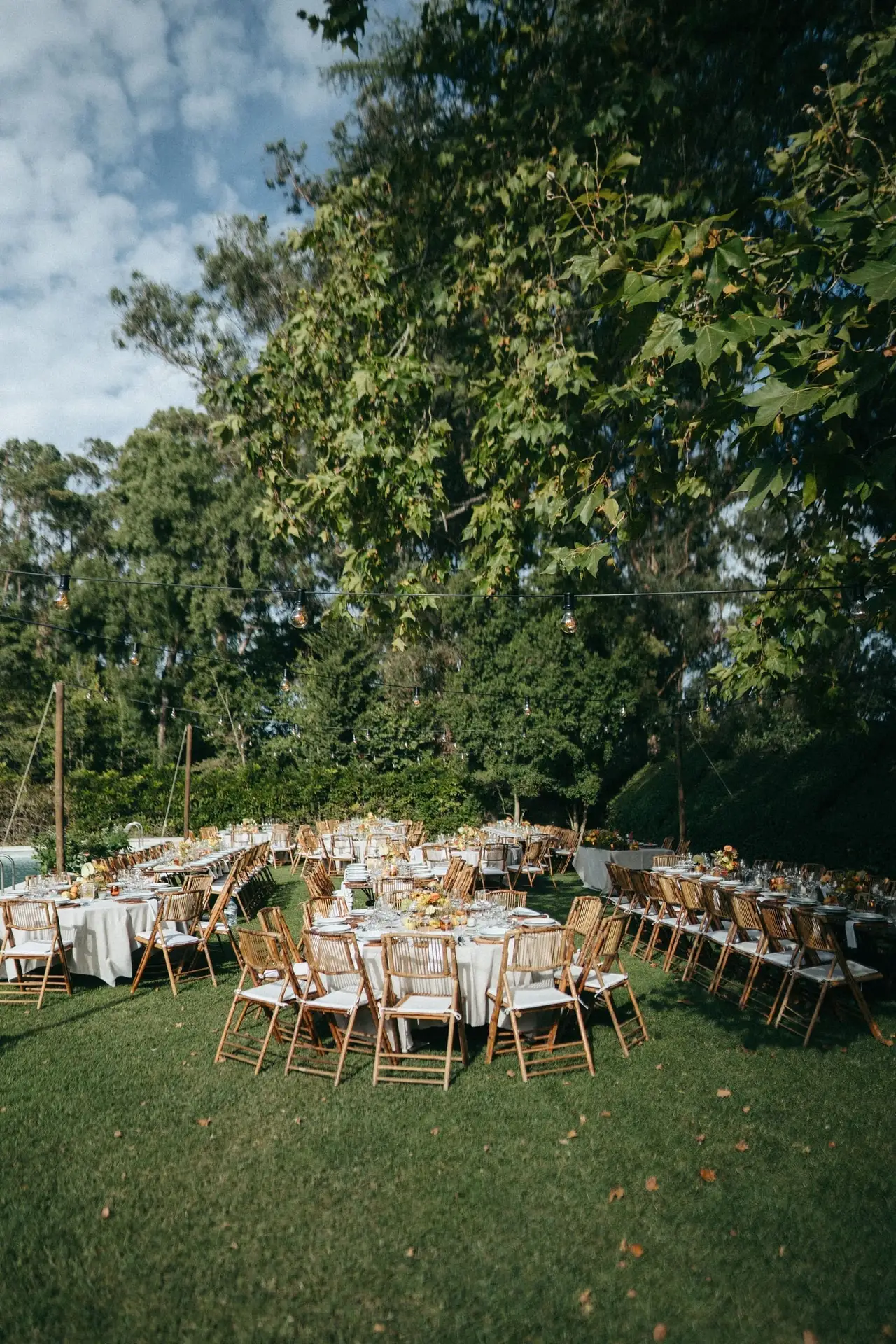 Celebration dinner with a set table and candlelit décor