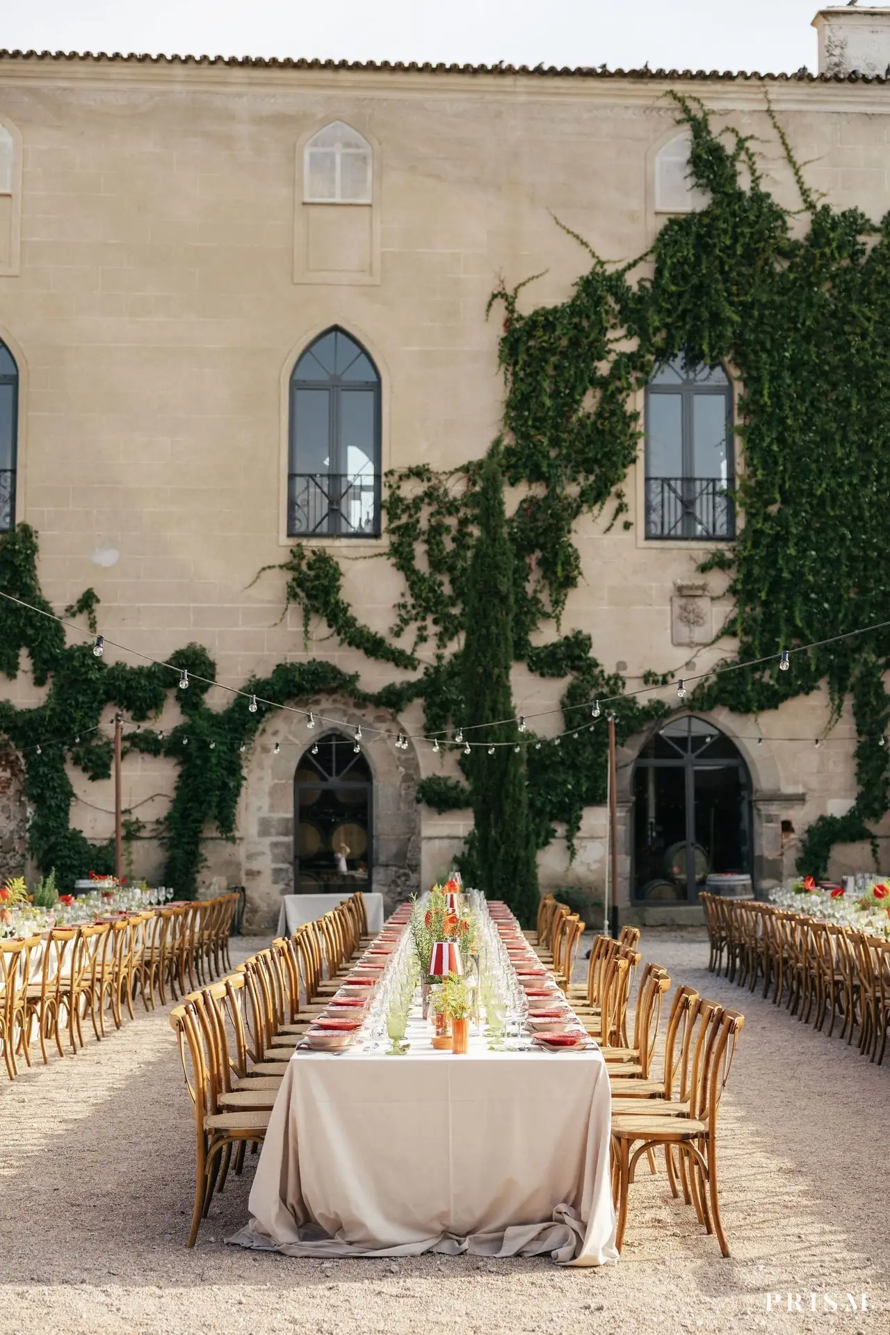 Wedding at sunset on an estate