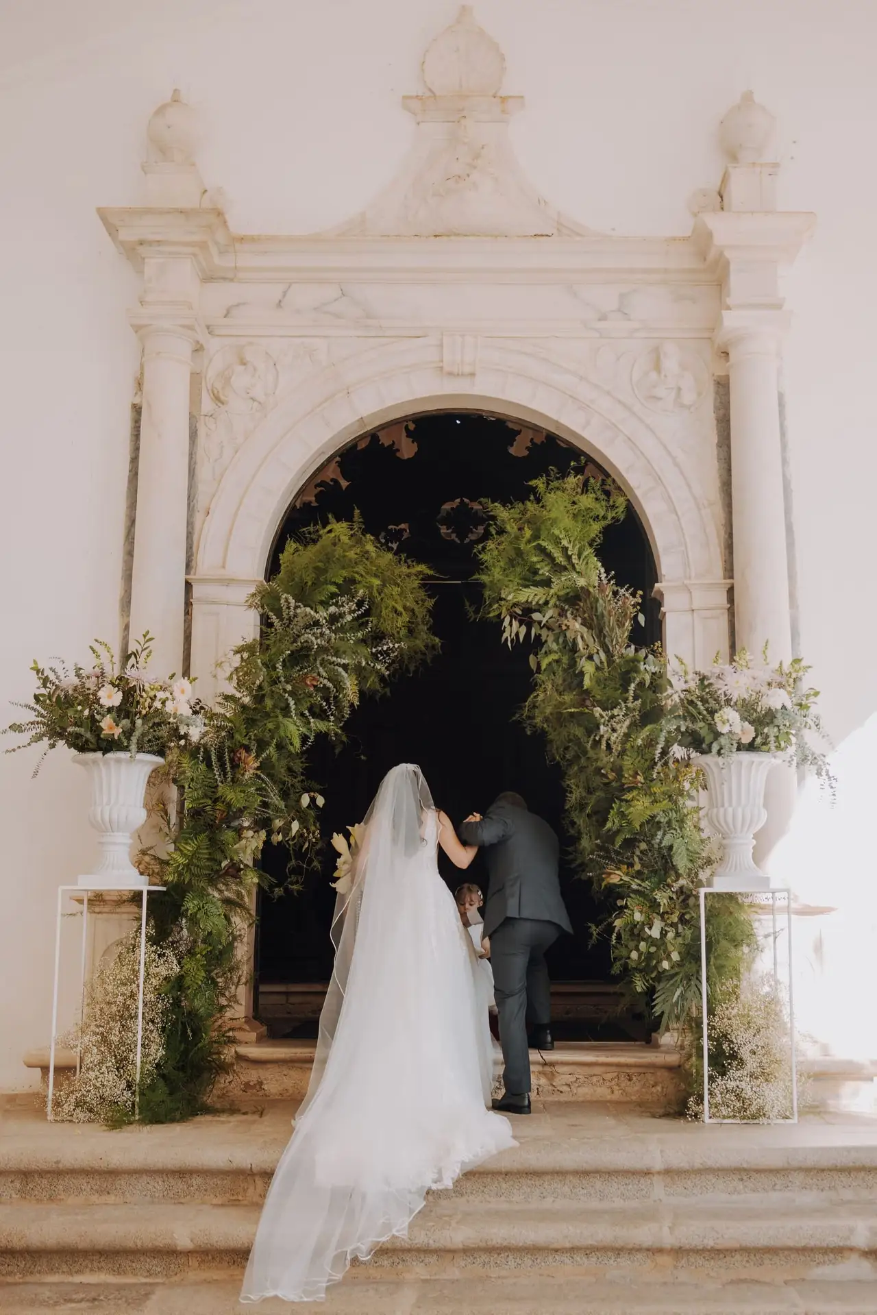 Outdoor wedding ceremony