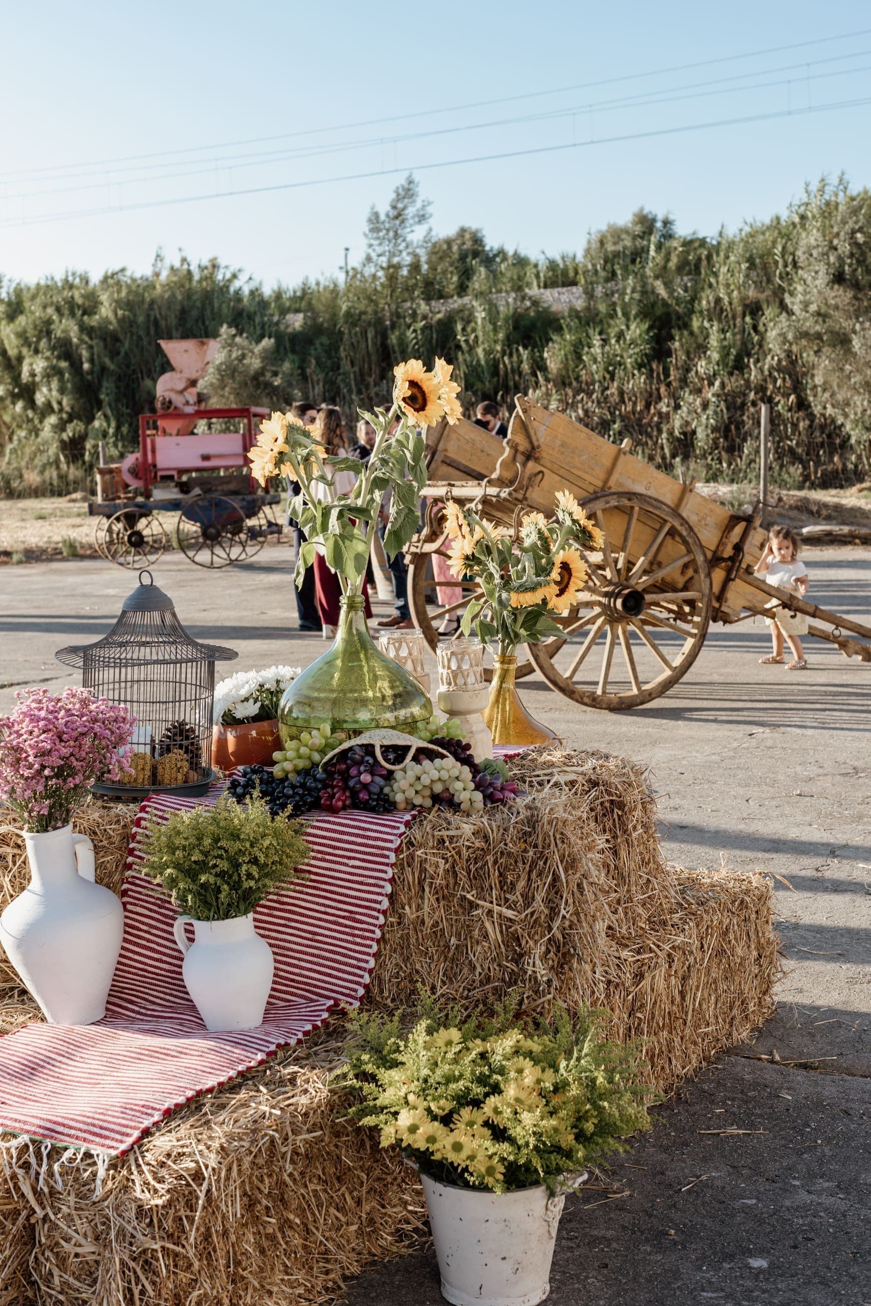 Wedding celebrated at dusk on an estate in the Alentejo